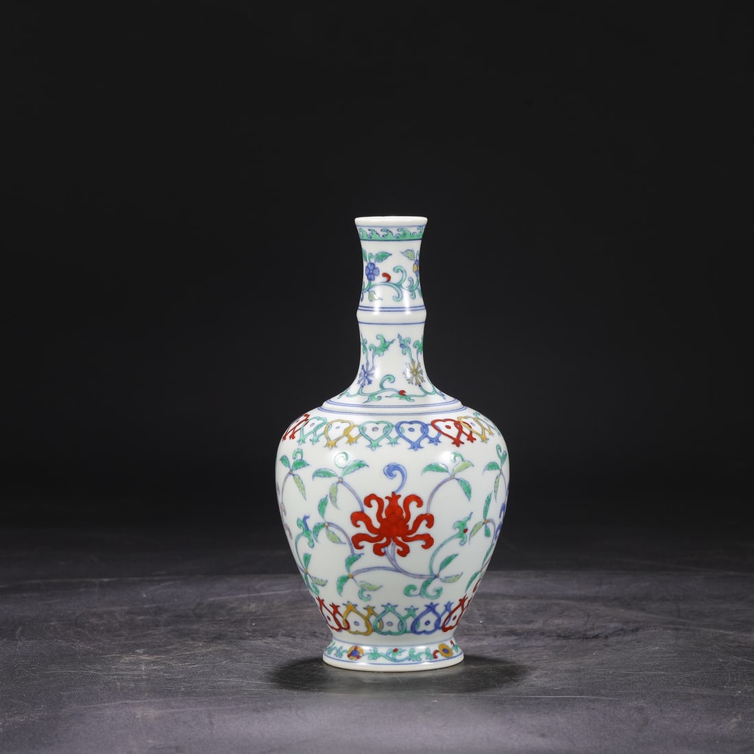 An Exquisite Blue and White Doucai Lotus Pattern Vase: An Exquisite Blue and White Doucai Lotus Pattern Vase,Ming Dynasty, China,Chenghua Six-character