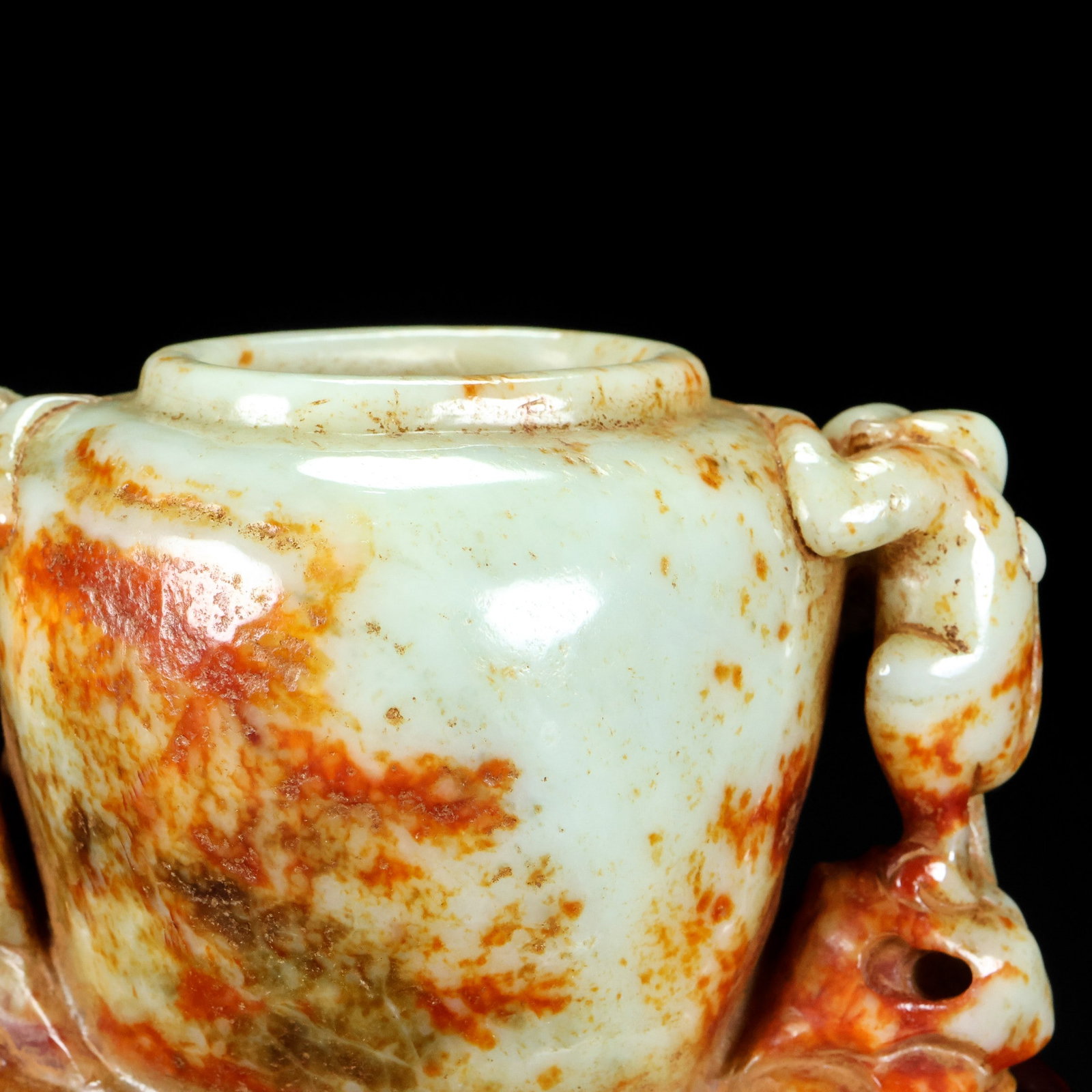 An Exquisite White Jade Monkey Pattern Censer - 6