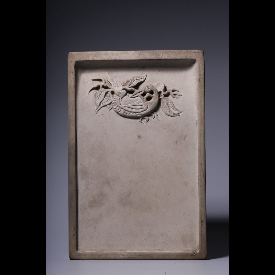 An Exquisite Flower and Bird Pattern Inkstone: An Exquisite Flower and Bird Pattern Inkstone,Qing Dynasty, China,Size:8.3inx5.4inx1in 花鸟纹砚台,中国清代