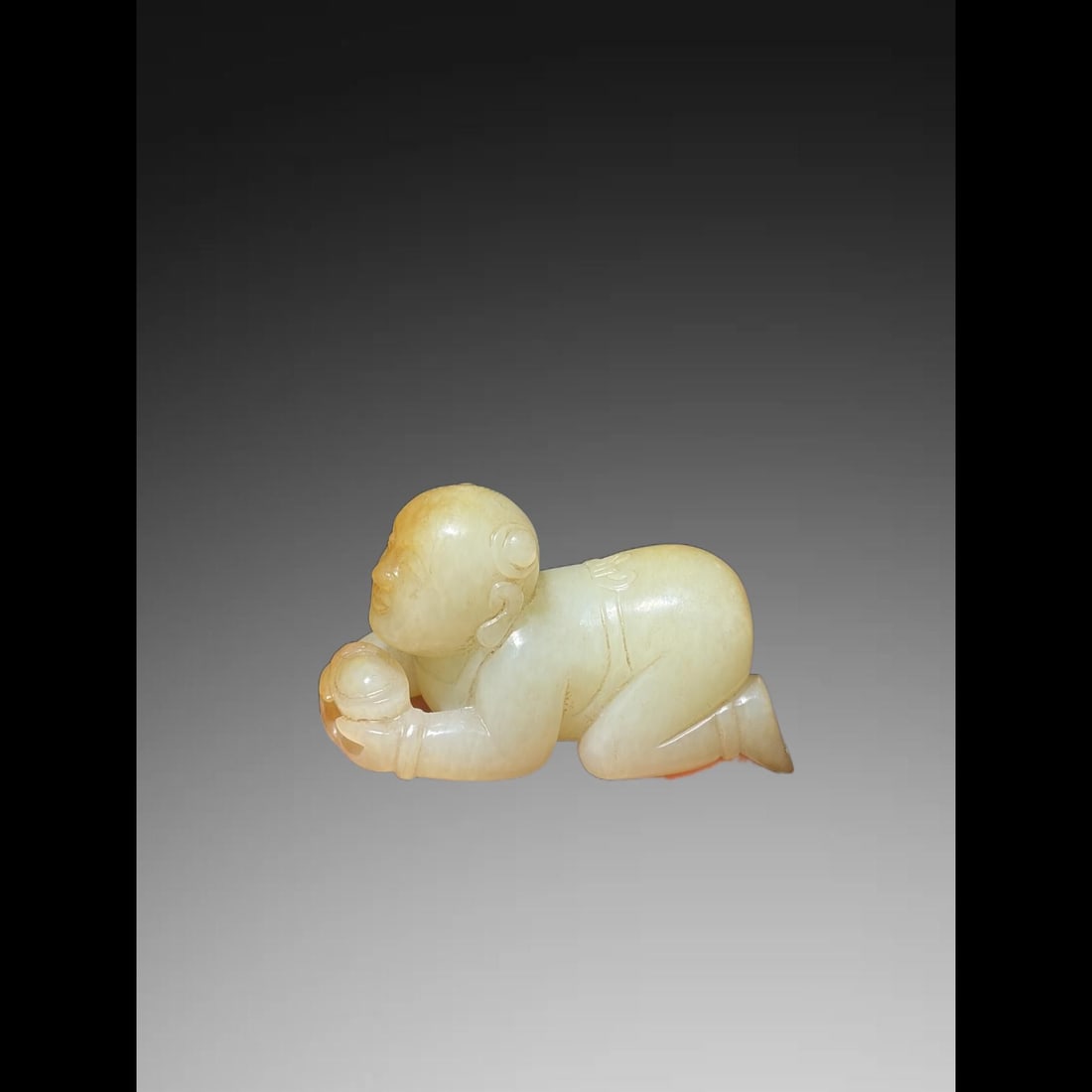An Exquisite Hotan Jade Figure Handheld Carving: An Exquisite Hotan Jade Figure Handheld Carving,Qing Dynasty, China,Size:2.3inx1.3inx1.1in,Weight:70.6g