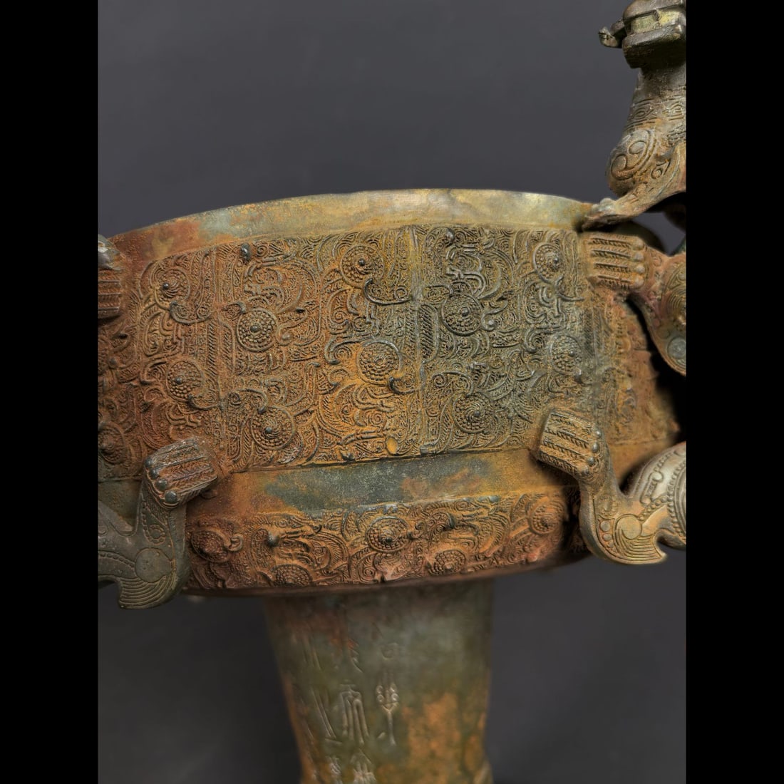 An Exquisite Bronze Pan‑Chi Pattern Jar - 4