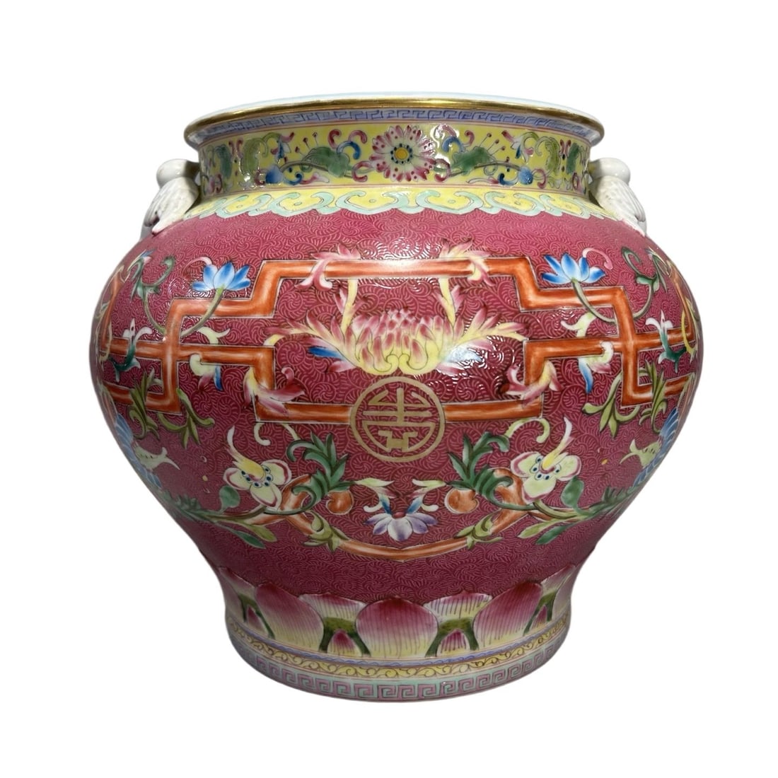 An Exquisite Enamel Lotus Pattern Jar (1 of 7)