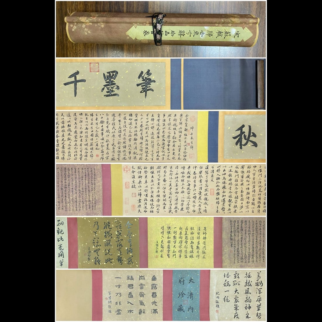 A Fabulous Chinese Ink Calligraphy Hand Scroll on Paper: A Fabulous Chinese Ink Calligraphy Hand Scroll on Paper,Song Dynasty, China,Su Shi,without frame size:13inx204.7in