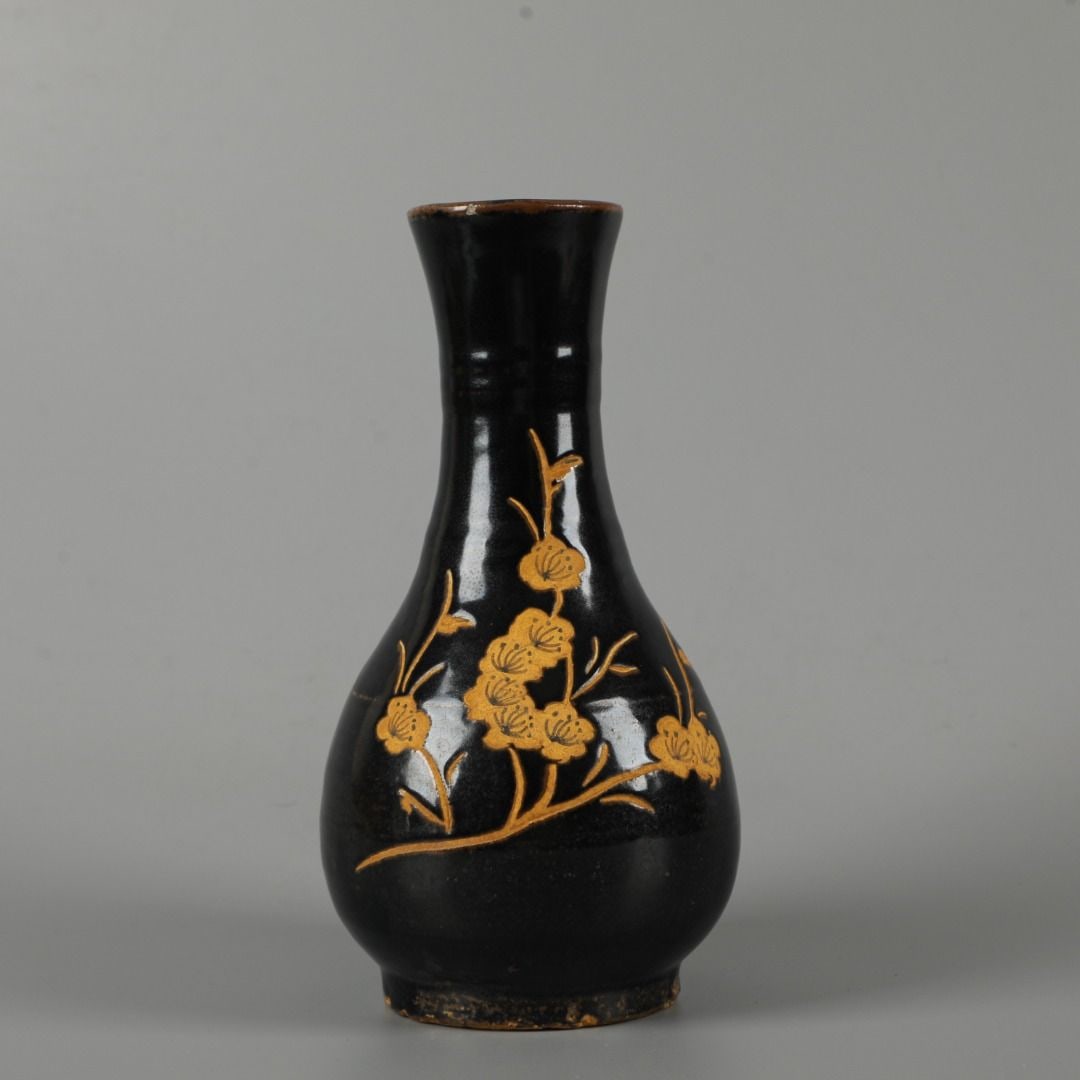 An Exquisite Black Glazed Flower Pattern Vase - 6