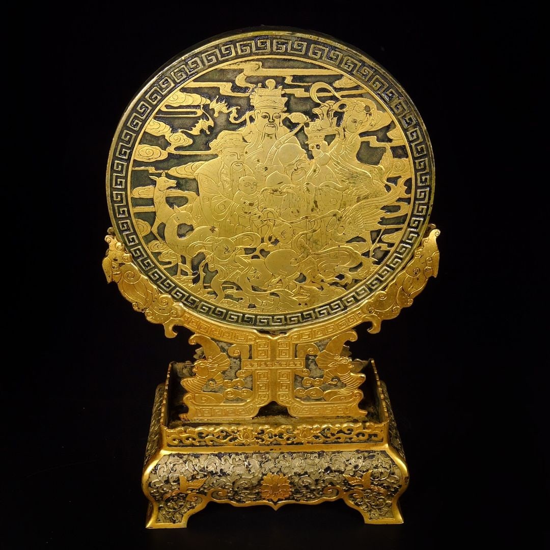An Exquisite Gilt Bronze Screen - 7