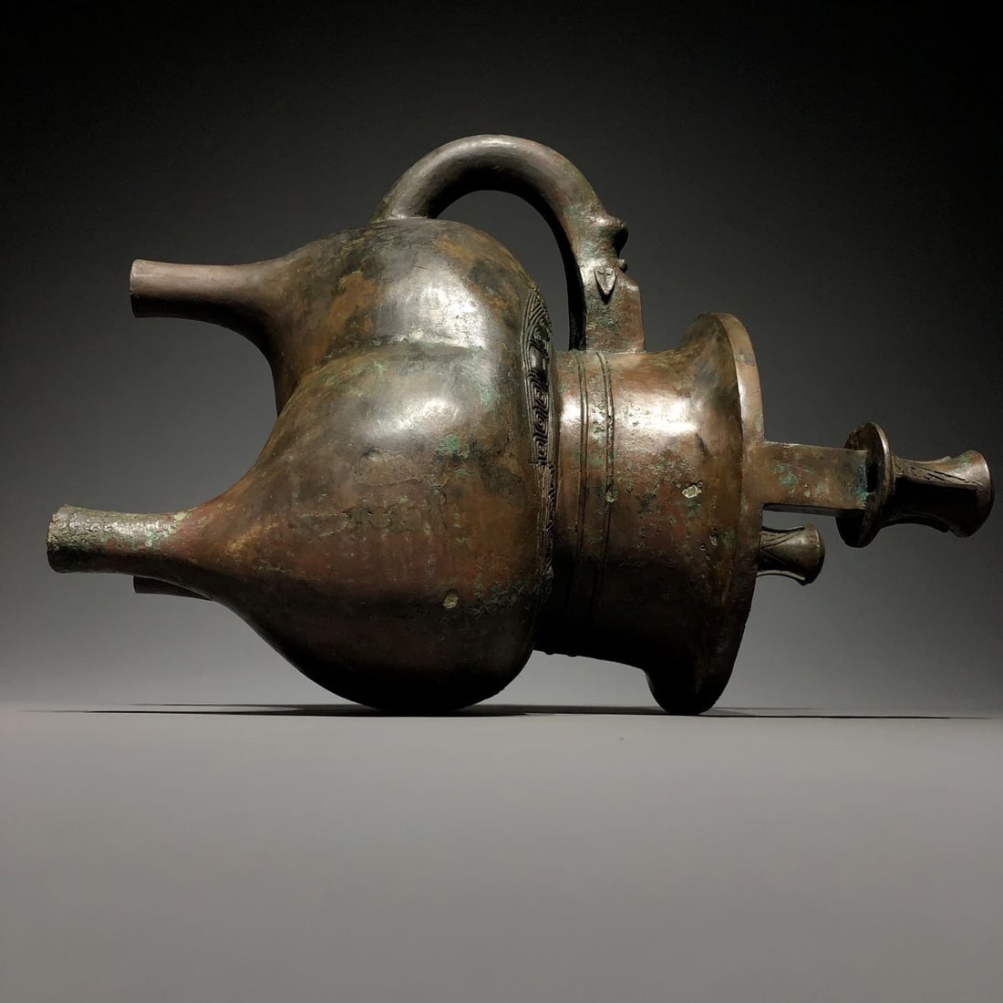 An Exquisite Bronze Dragon Pattern Censer - 4