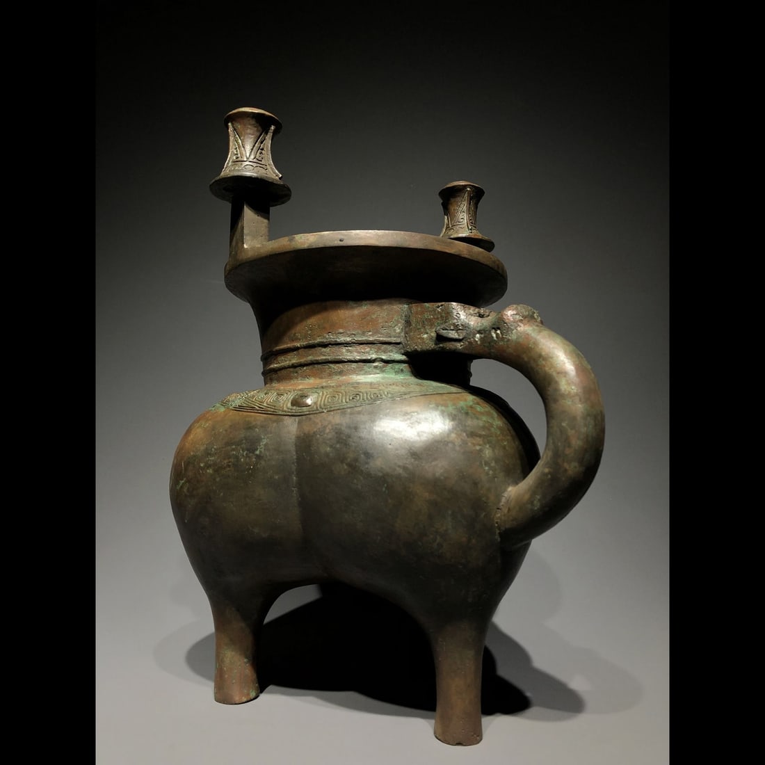 An Exquisite Bronze Dragon Pattern Censer - 5