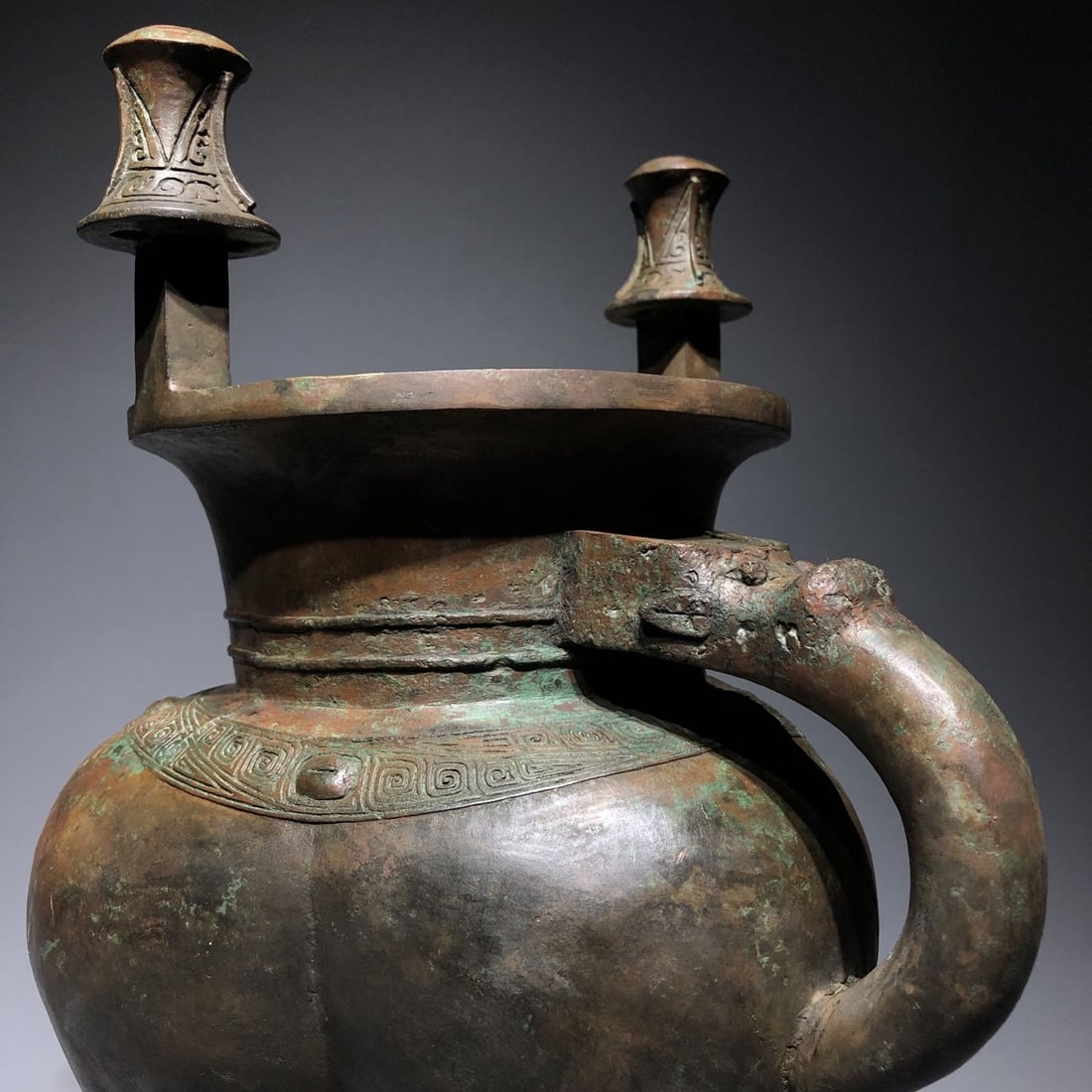 An Exquisite Bronze Dragon Pattern Censer - 8