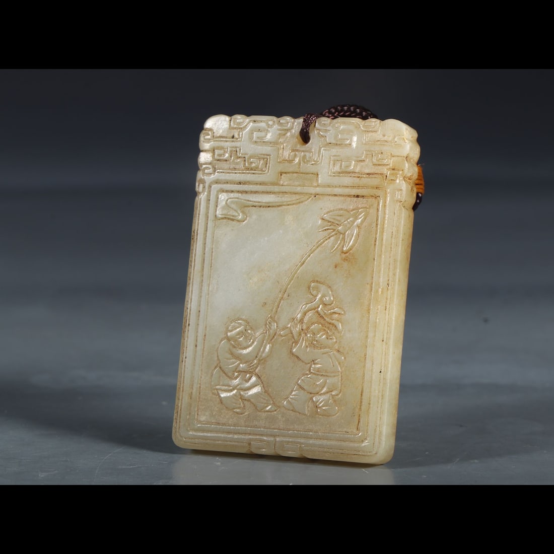 An Exquisite Hotan Jade Figures‑Pattern Plaque - 3
