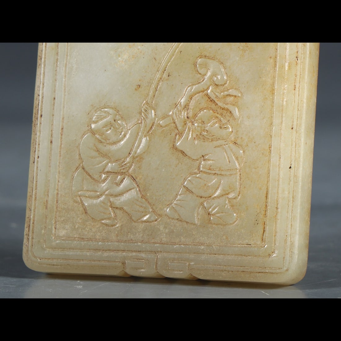 An Exquisite Hotan Jade Figures‑Pattern Plaque - 5