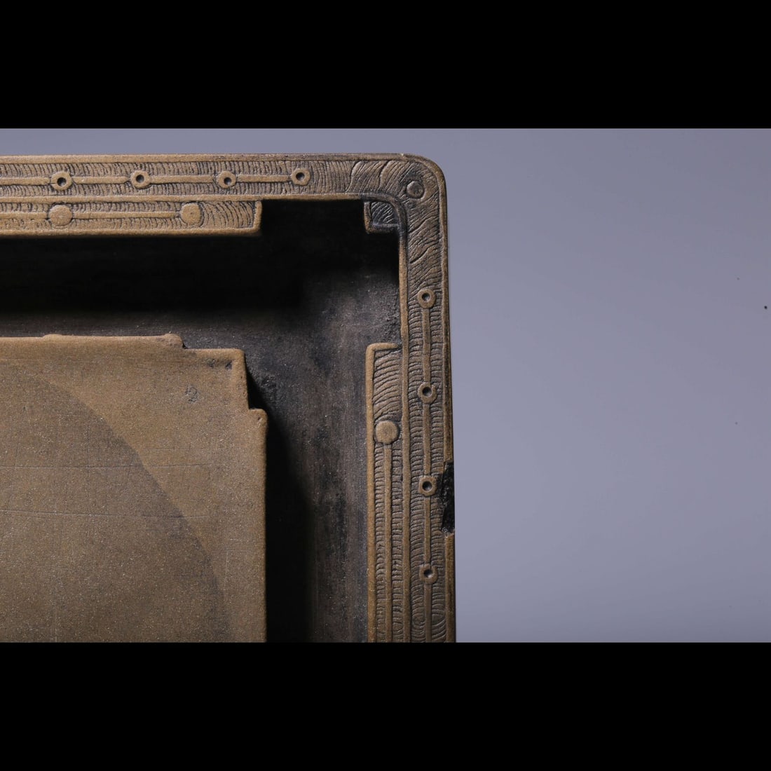 An Exquisite Auspicious Beast Pattern Square Inkstone - 2
