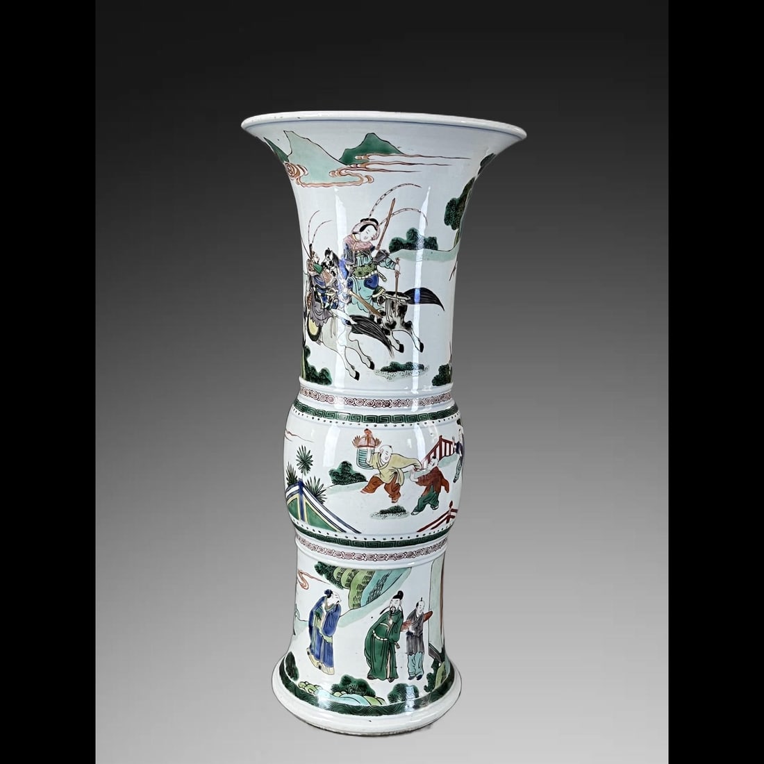 An Exquisite Wucai Figures Pattern Vase - 3