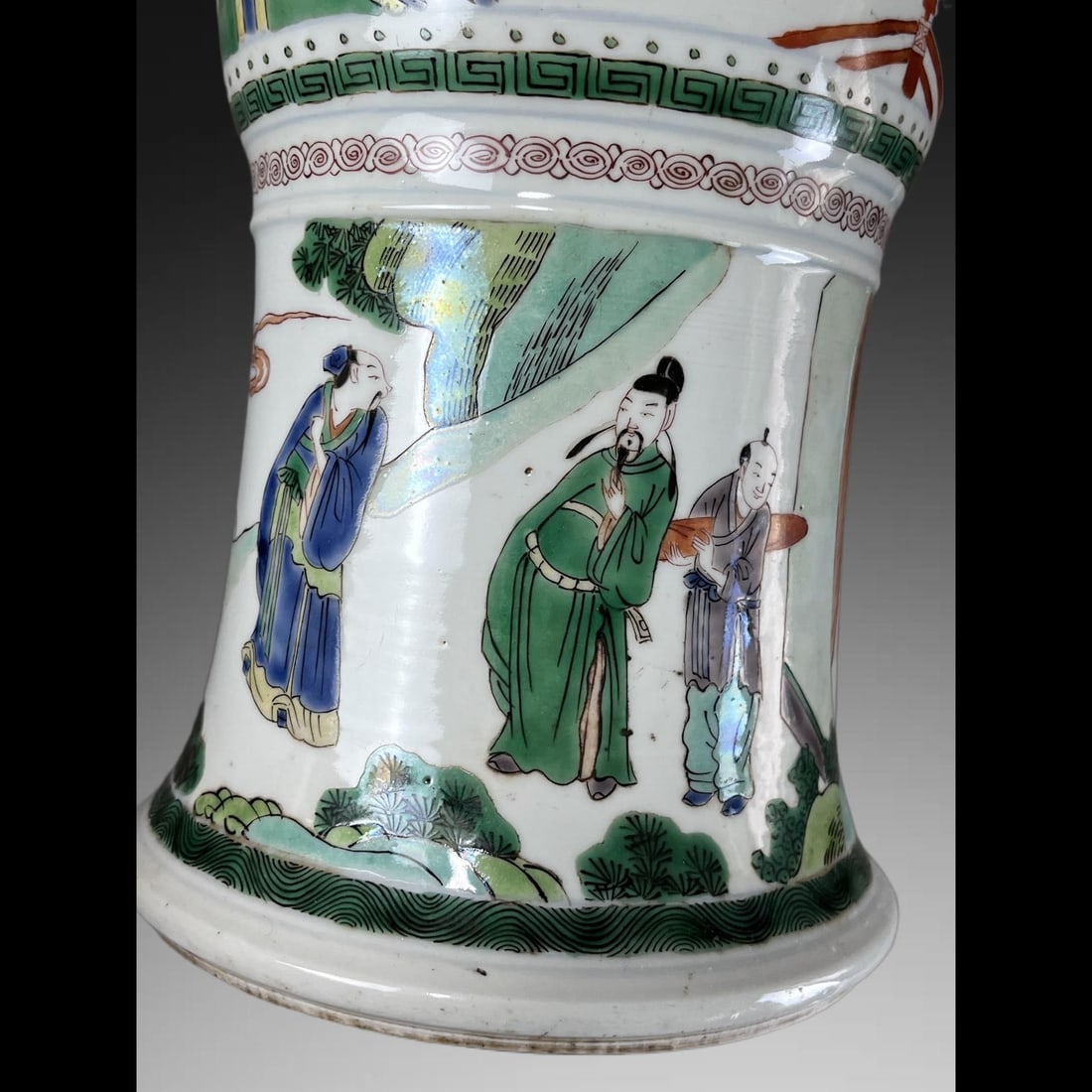 An Exquisite Wucai Figures Pattern Vase - 7