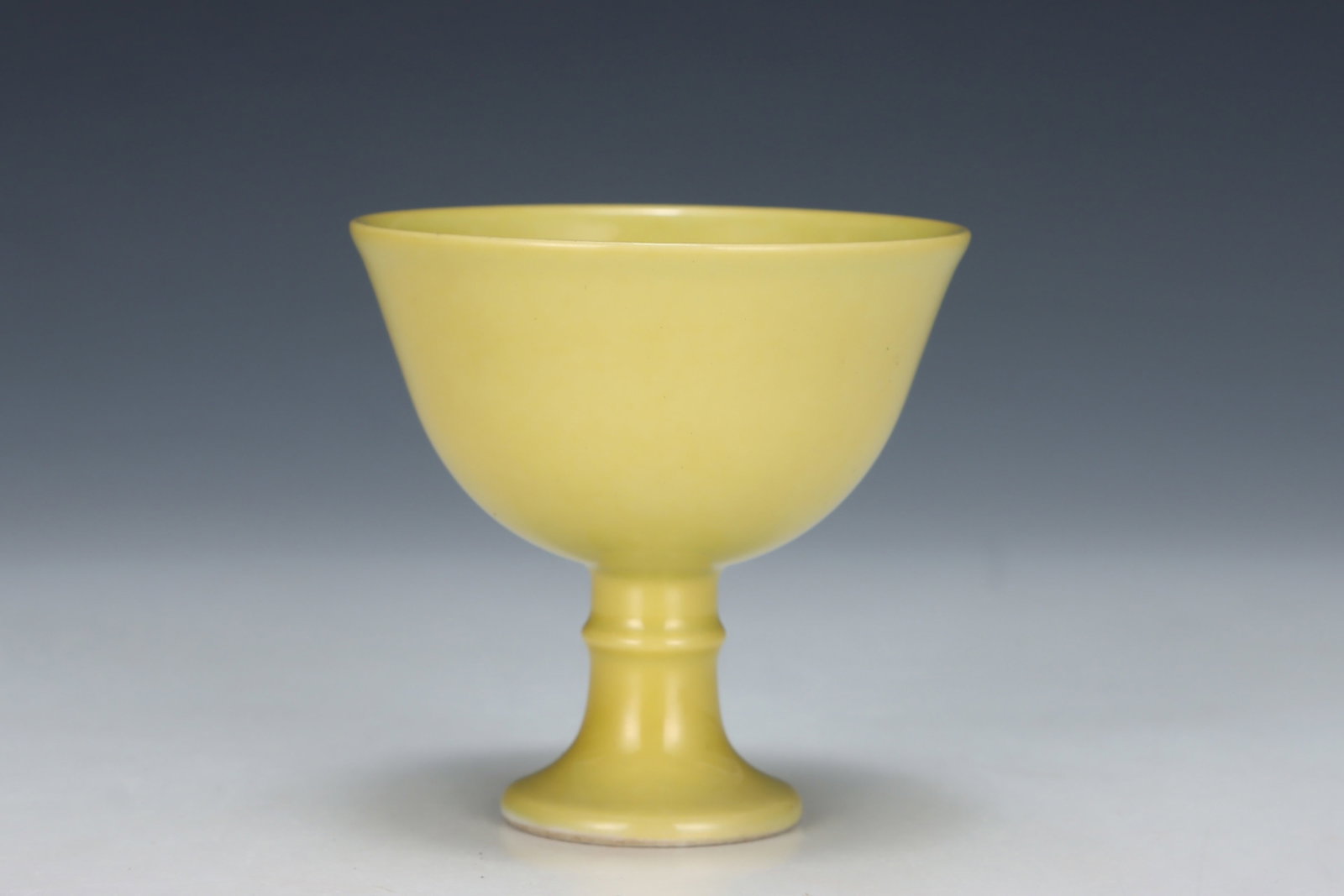 An Exquisite Yellow Glazed Stem Cup - 2