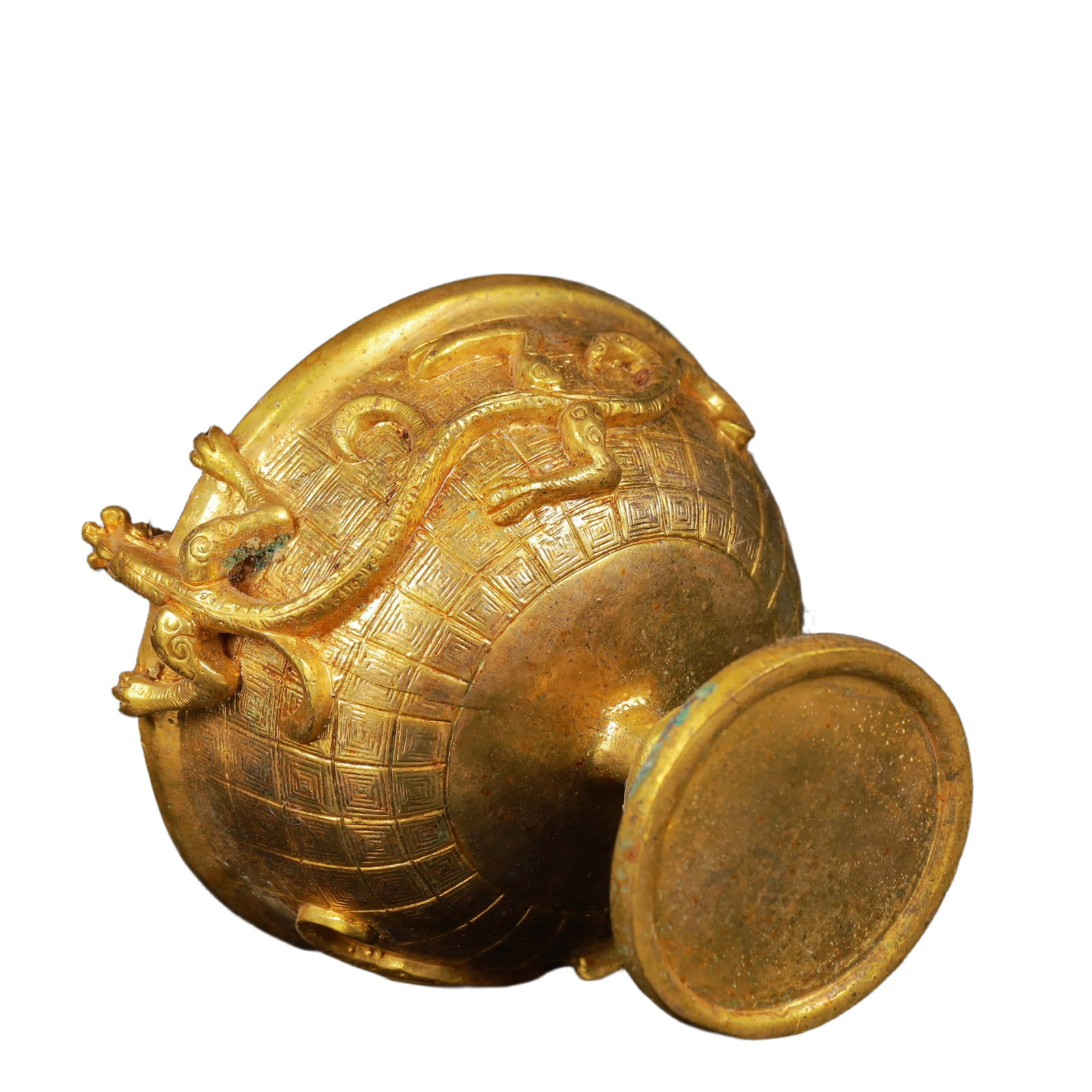 An Exquisite Gilt Bronze Dragon Pattern Cup - 8