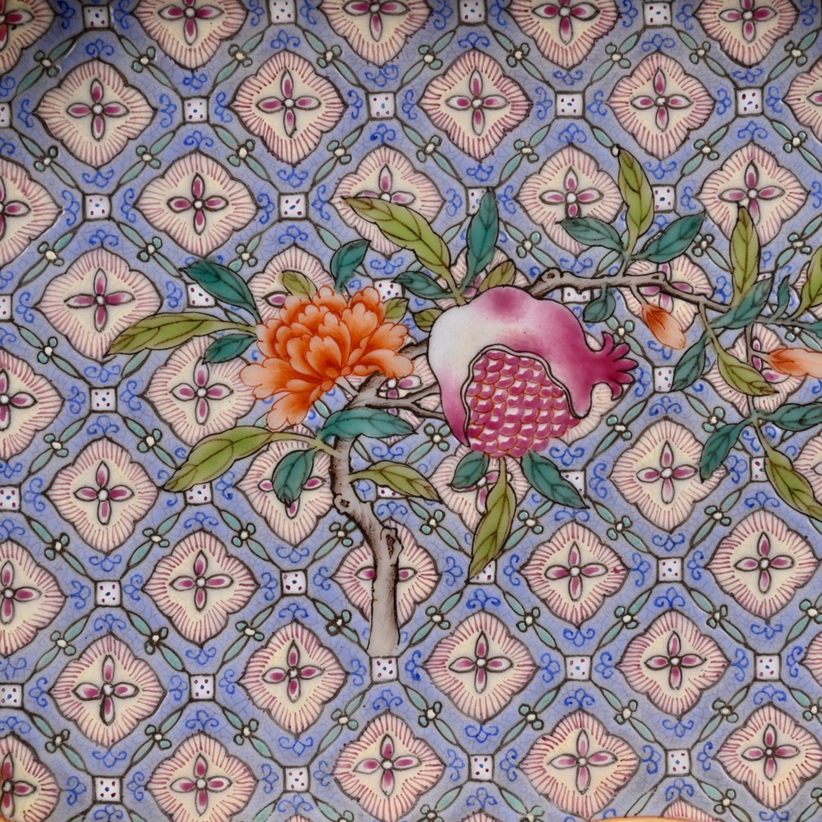 An Exquisite Enamel Flower Pattern Brush Washer - 6