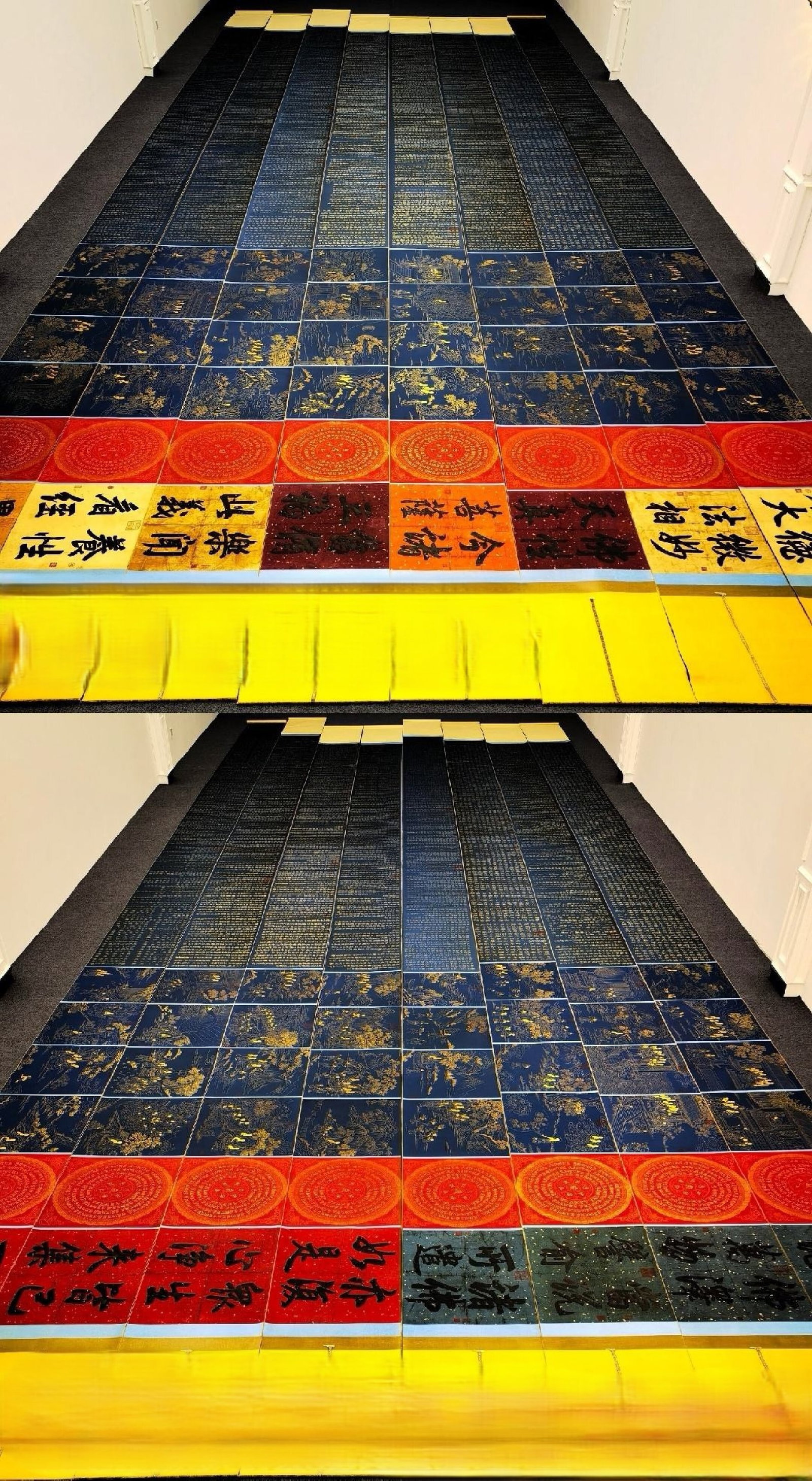 A Set of Chinese Hand Scroll Ink Calligraphy on Silk: A Set of Chinese Hand Scroll Ink Calligraphy on Silk,Size:8897.6inx28.3in 一套中国水墨绢本书法手卷