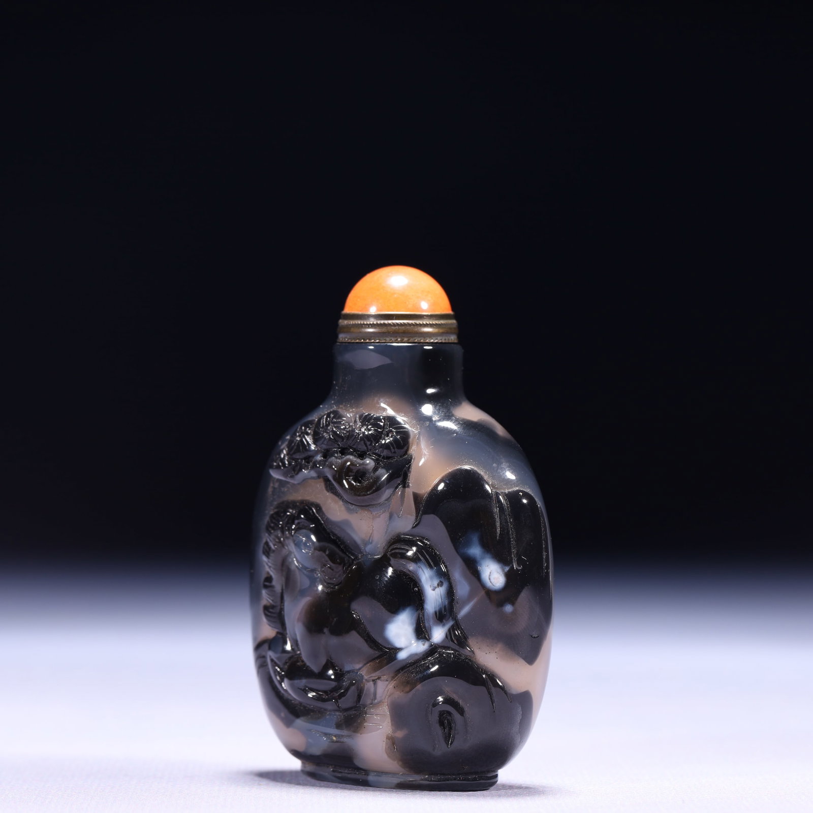 An Exquisite Agate Horse Pattern Snuff Bottle - 2