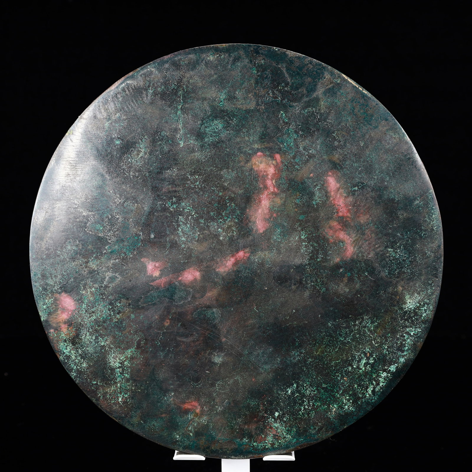 An Archaic Bronze Dragon Pattern Round Mirror - 9
