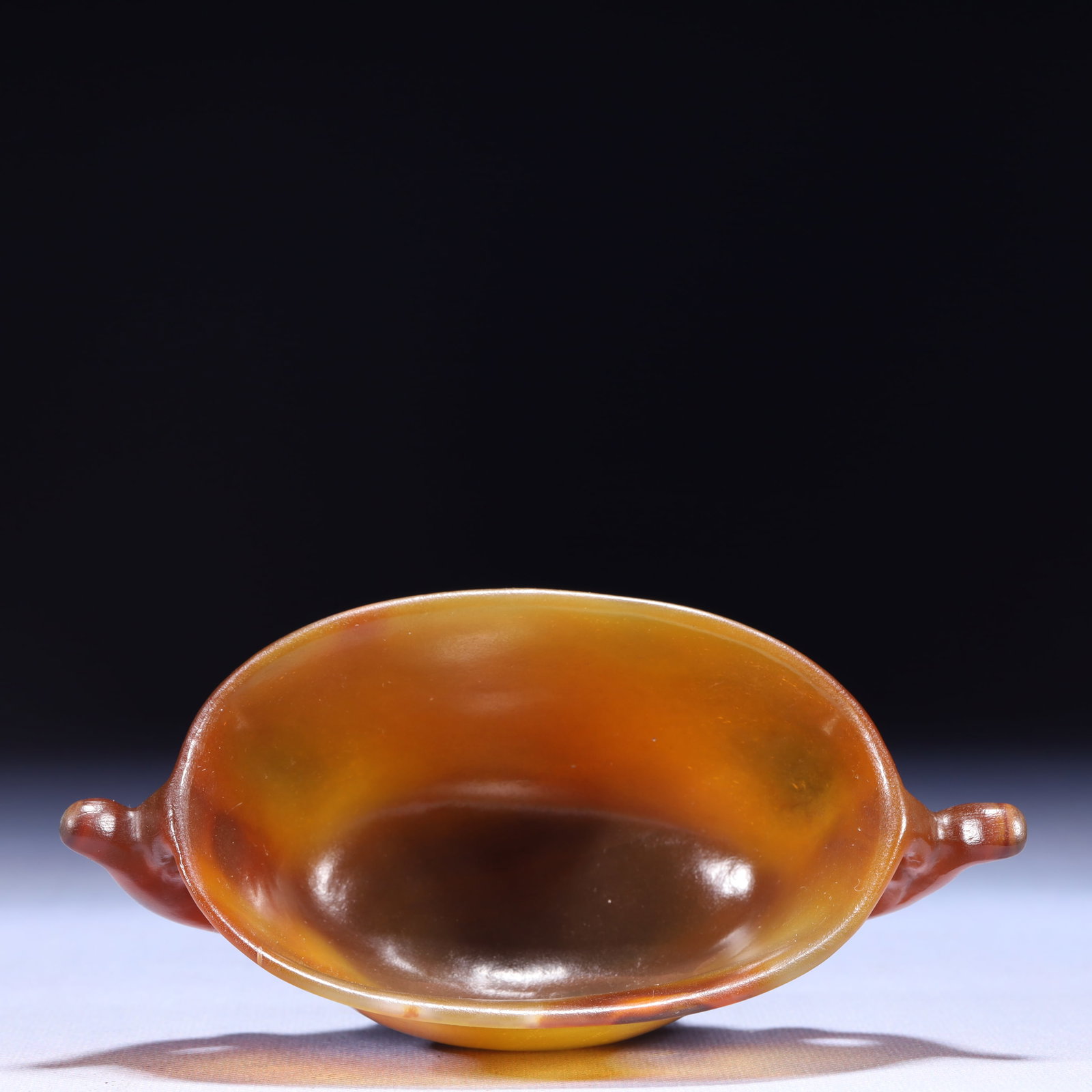 An Exquisite Agate Double-Ears Cup - 10