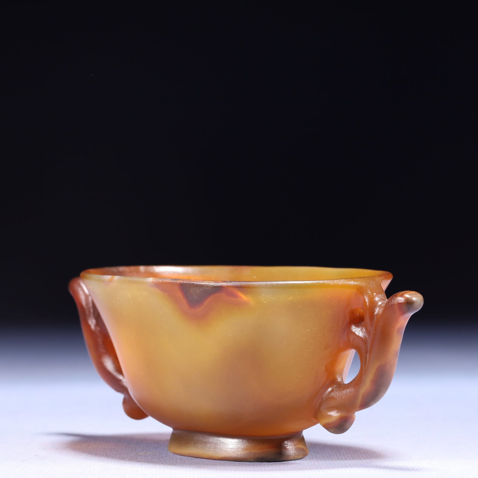 An Exquisite Agate Double-Ears Cup - 4