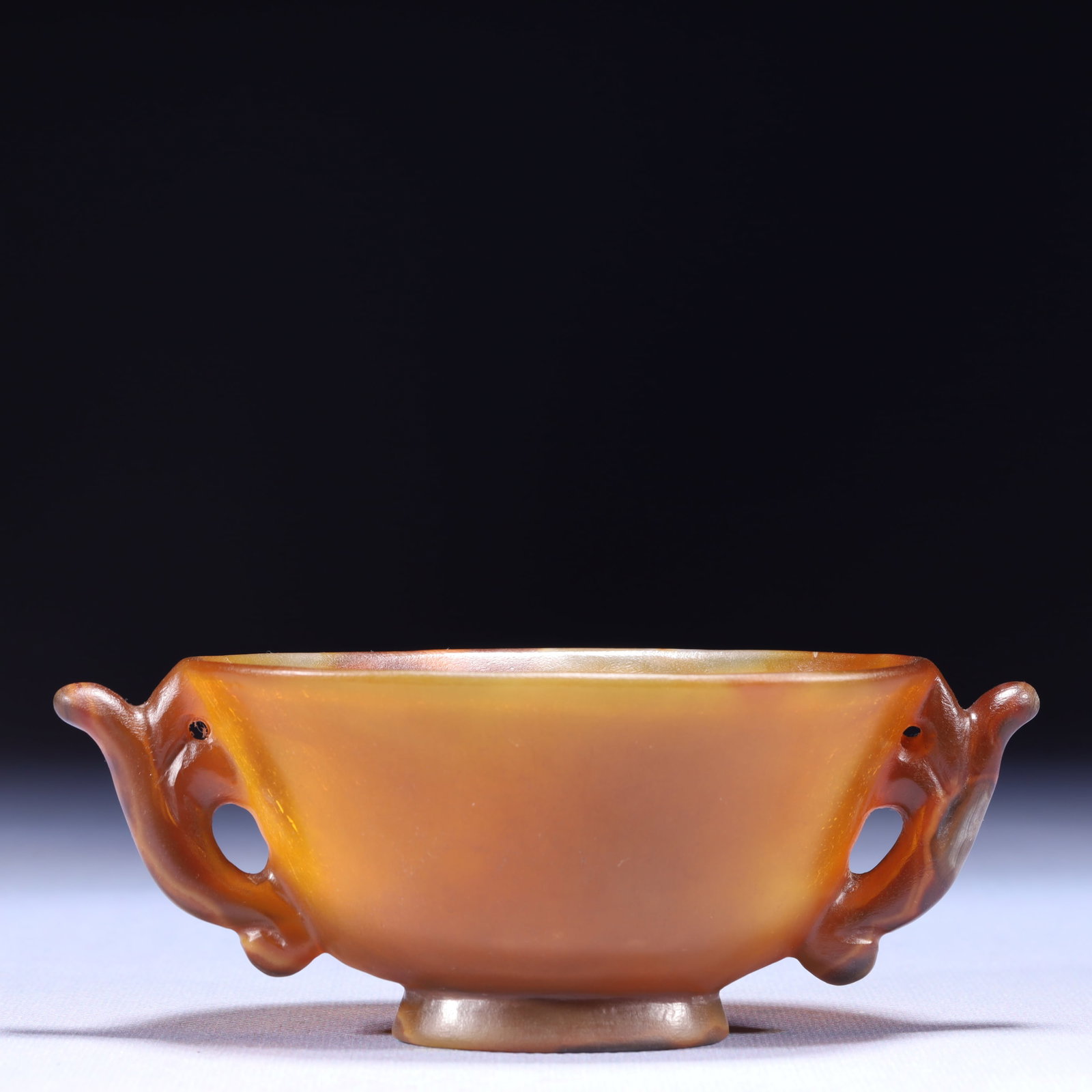 An Exquisite Agate Double-Ears Cup - 7