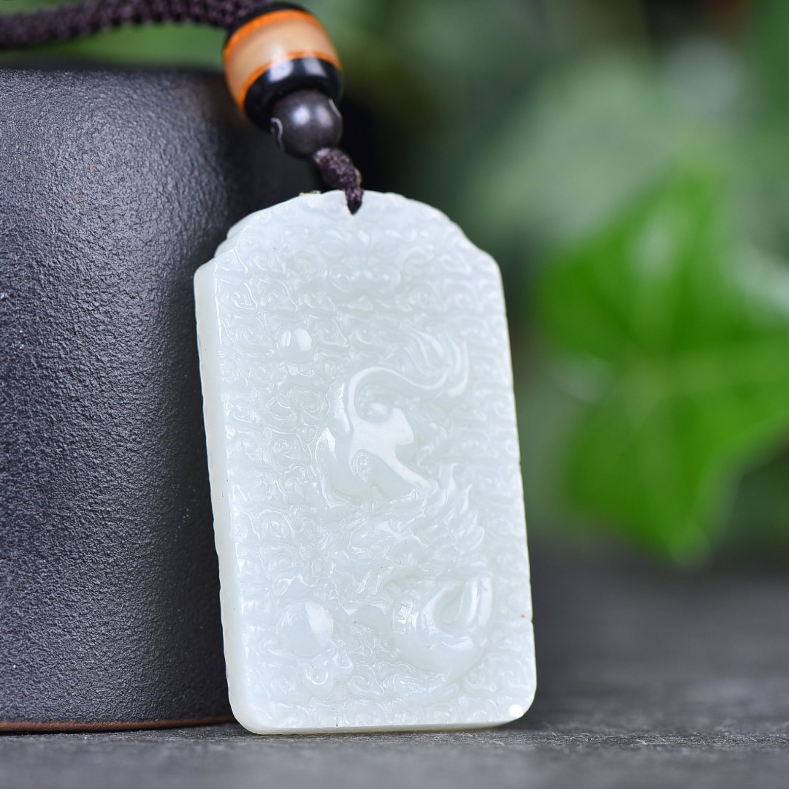 An Exquisite White Jade Dragon Pattern Pendant - 4