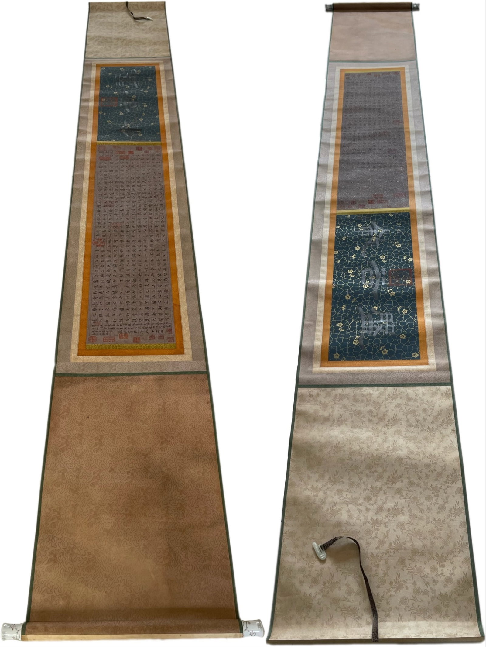 A Chinese Hand Scroll Ink Calligraphy on Paper: A Chinese Hand Scroll Ink Calligraphy on Paper,Wen Zhengming,Size:(entirety)126inx18.1in,(Without frame)75.6inx11in 一幅中国水墨书法手卷,
