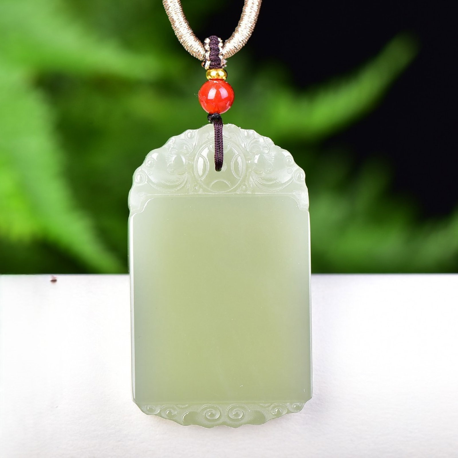 An Exquisite White Jade Pendant: An Exquisite White Jade Pendant,Size:1.3inx2.1in 白玉挂件