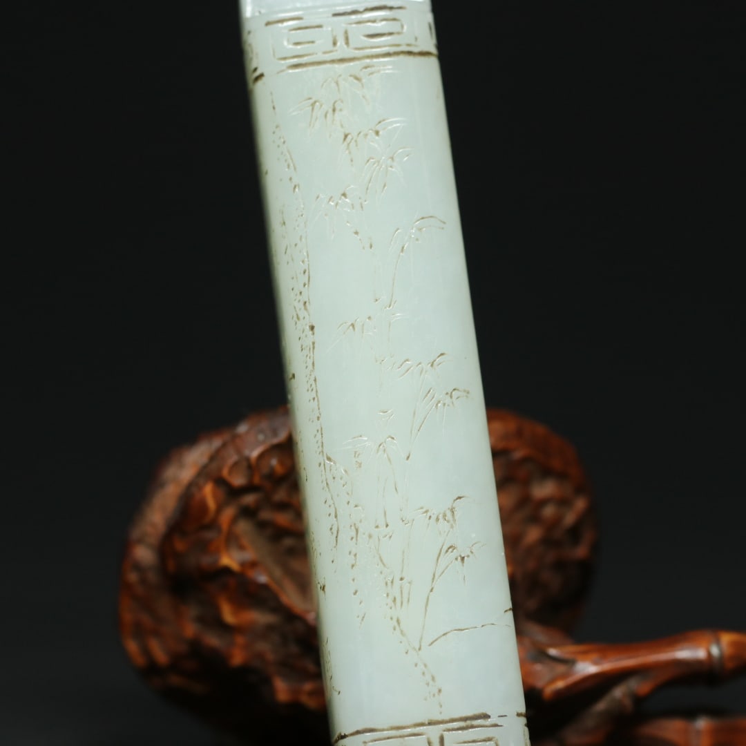 An Exquisite White Jade Landscape and Figure Pattern Pendant - 7