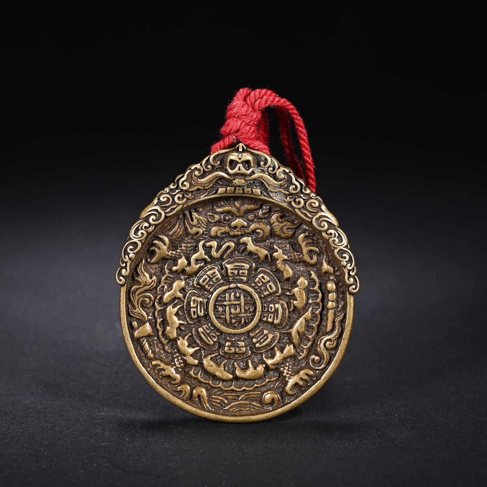 An Exquisite Bronze Trigram Pattern Pendant (1 of 9)