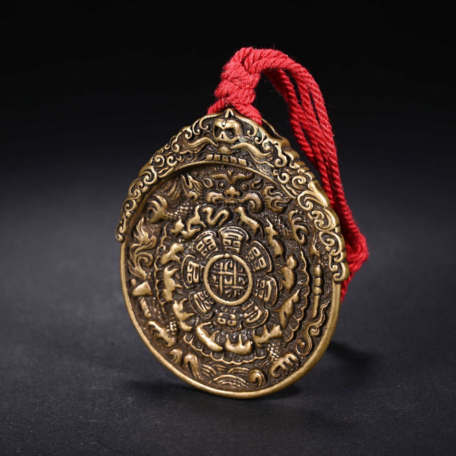 An Exquisite Bronze Trigram Pattern Pendant - 5