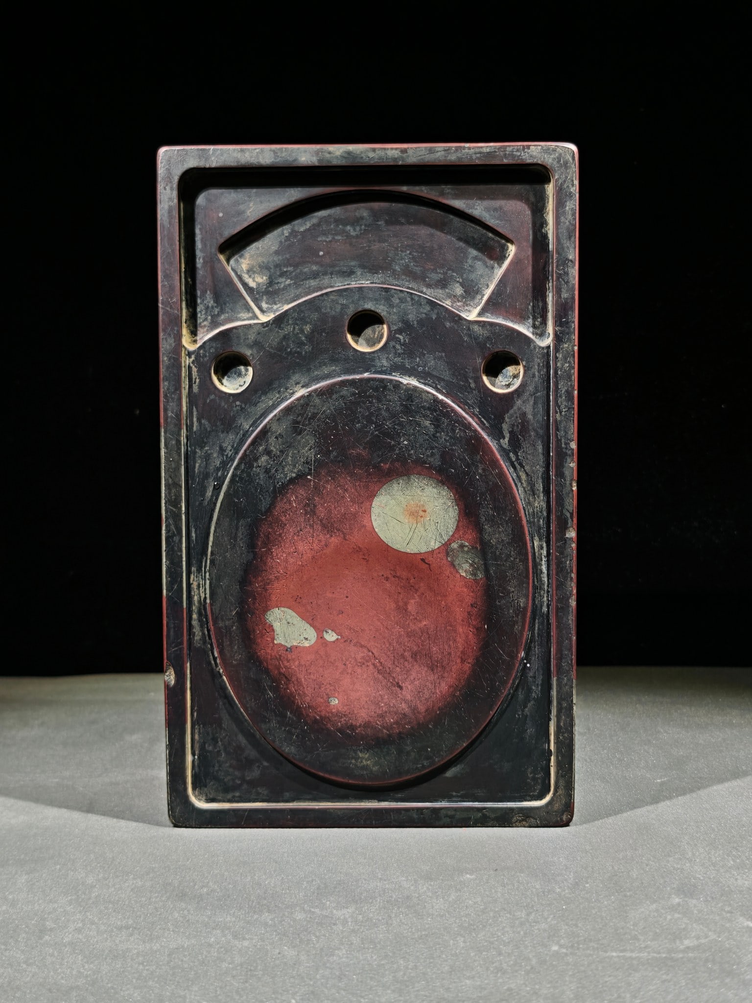 An Exquisite Turtle Pattern Inkstone,With Poem - 9