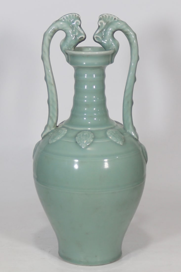 A Huge Celadon Glazed Dragon-Ears Vase (1 of 8)