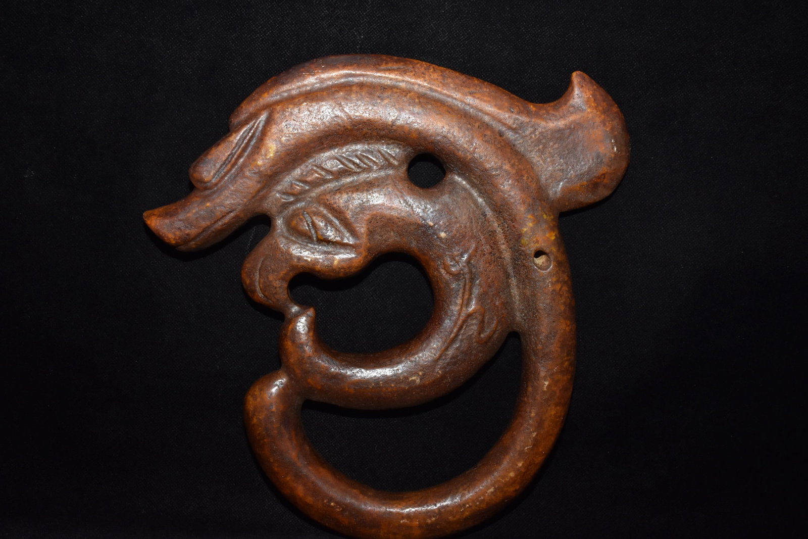 An Exquisite Hemo Jade Pig-Dragon Pendant: An Exquisite Hemo Jade Pig-Dragon Pendant,Hongshan