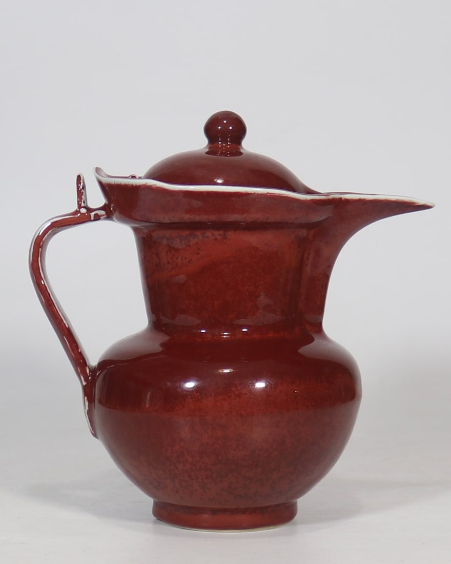 An Exquisite Ruby red-Glazed Ewer - 3