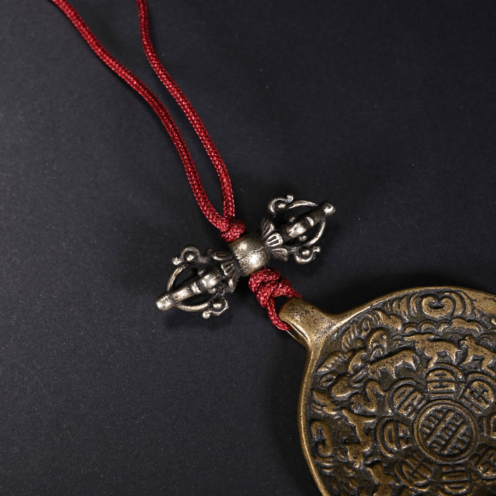 An Exquisite Bronze Trigram Pattern Pendant - 2