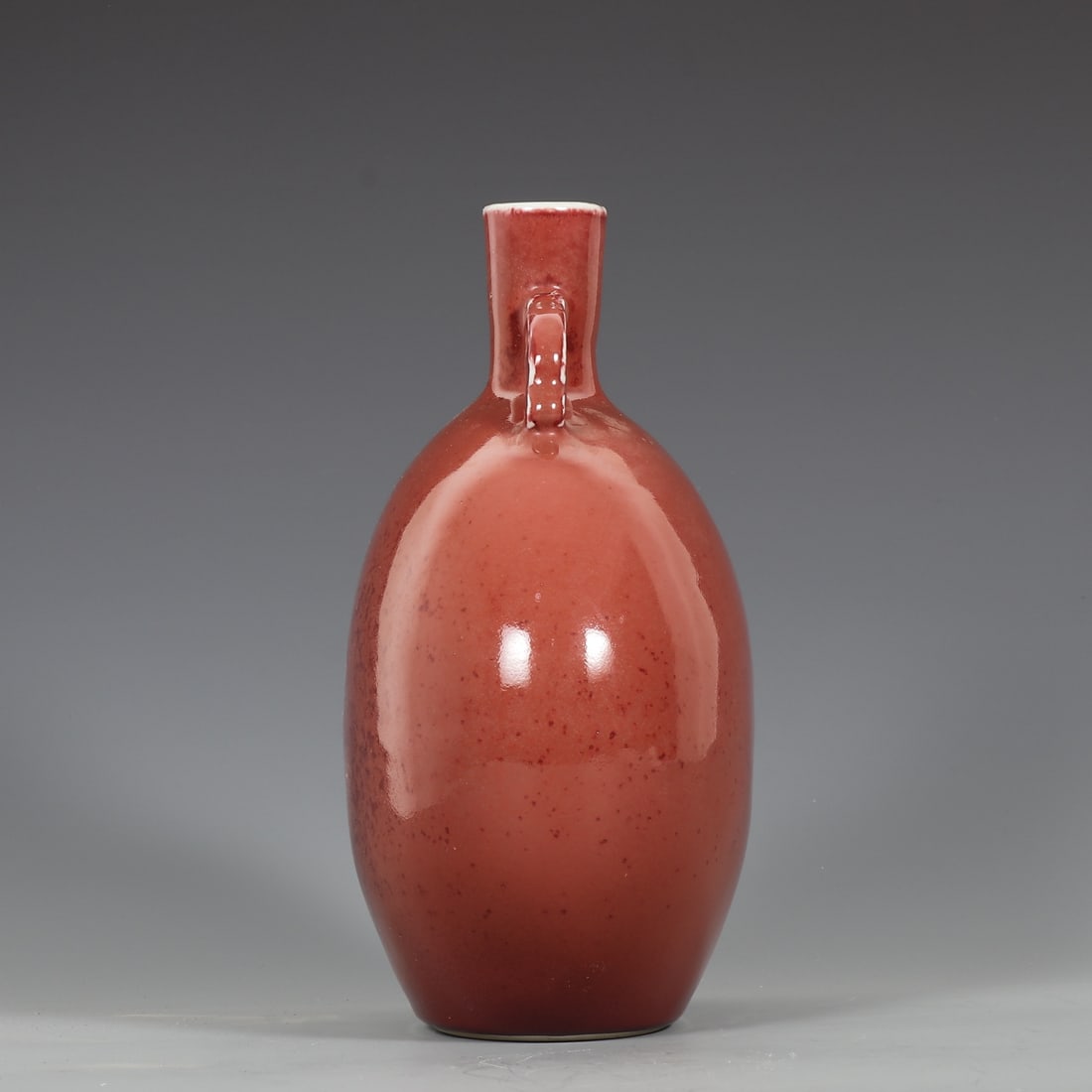 An Exquisite Ruby red-Glazed Double-Ears Vase - 4