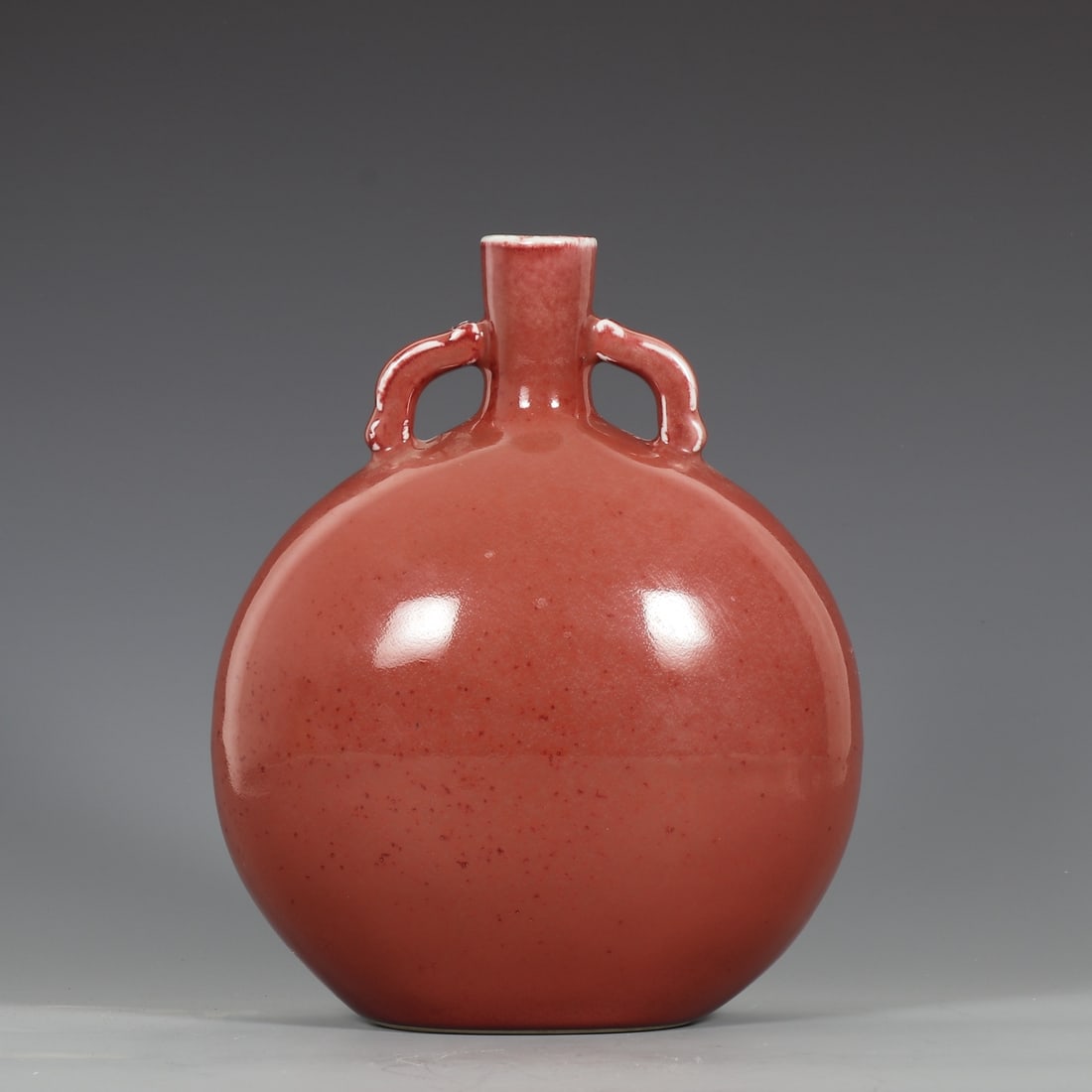 An Exquisite Ruby red-Glazed Double-Ears Vase - 5