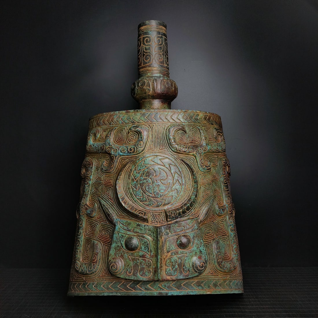 An Archaic Bronze Beast-Face Pattern Chime (1 of 9)