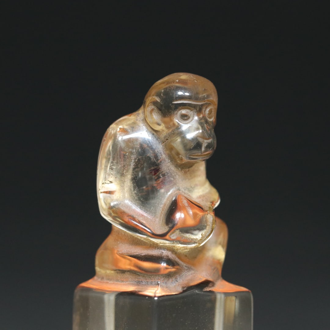 An Exquisite Crystal Monkey-Shaped Seal - 5