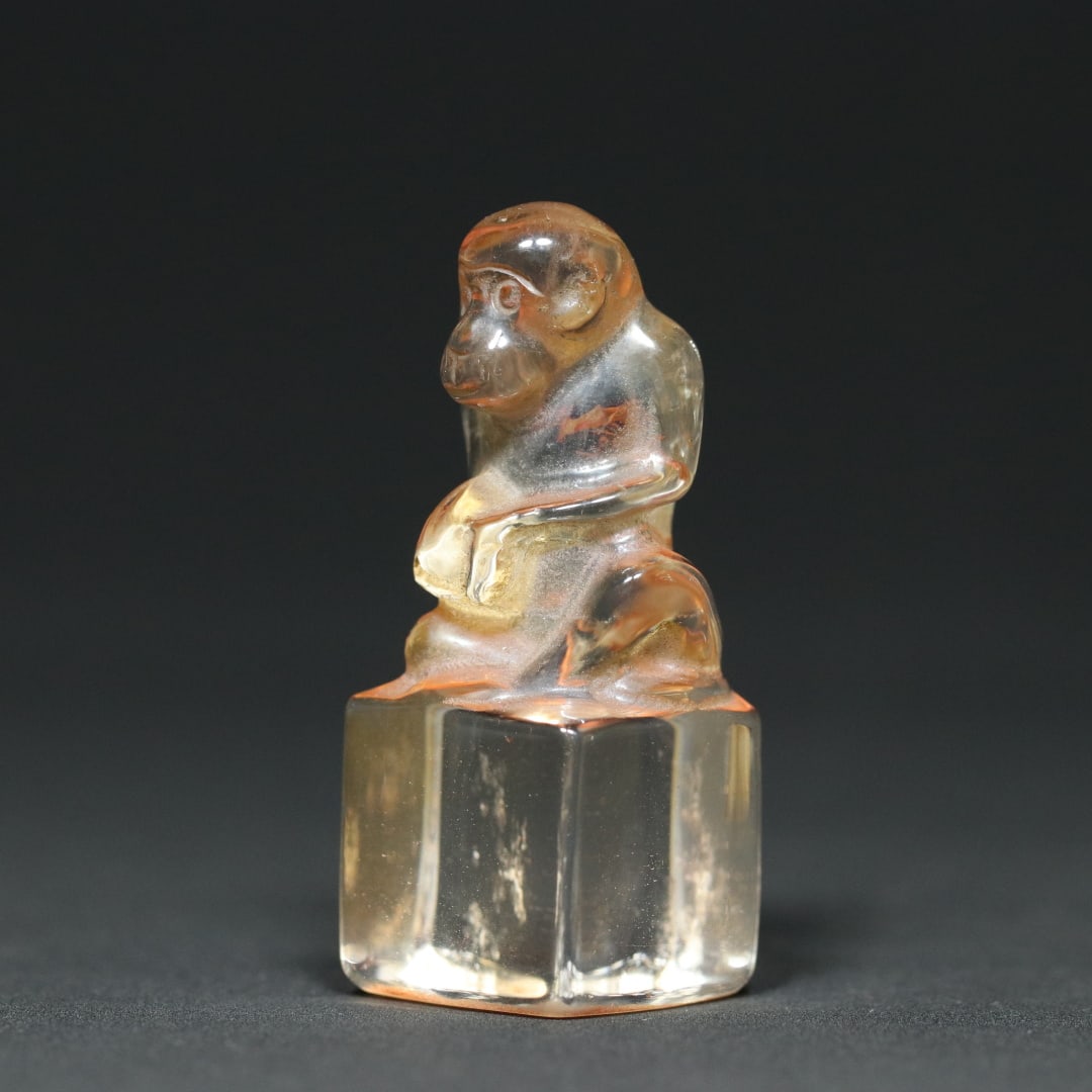 An Exquisite Crystal Monkey-Shaped Seal - 6