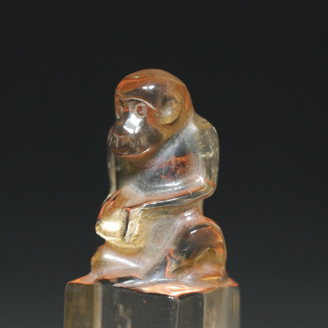 An Exquisite Crystal Monkey-Shaped Seal - 7