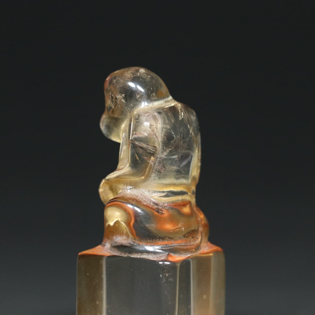 An Exquisite Crystal Monkey-Shaped Seal - 8