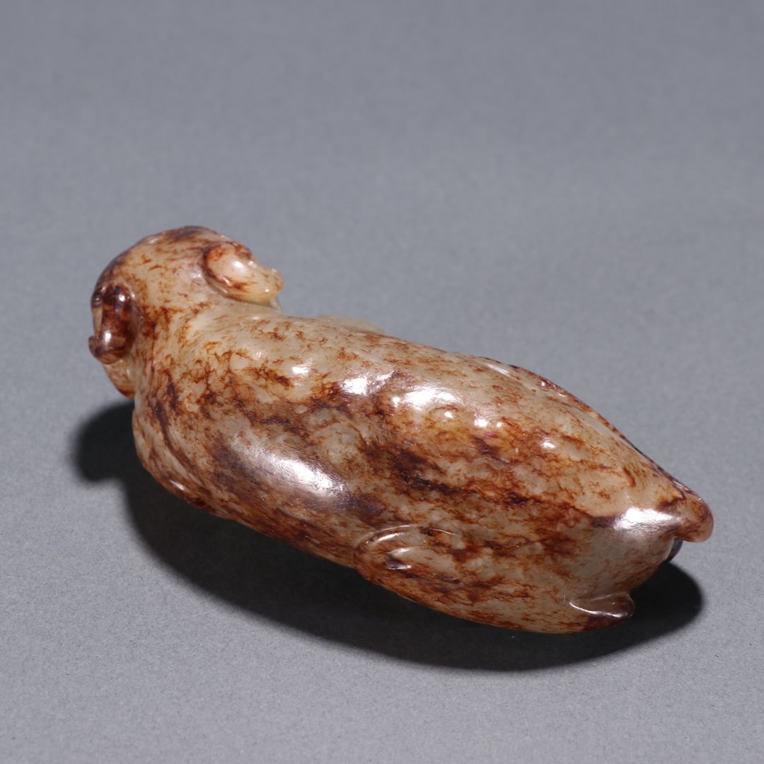 An Exquisite White Jade Auspicious Beast Ornament - 5