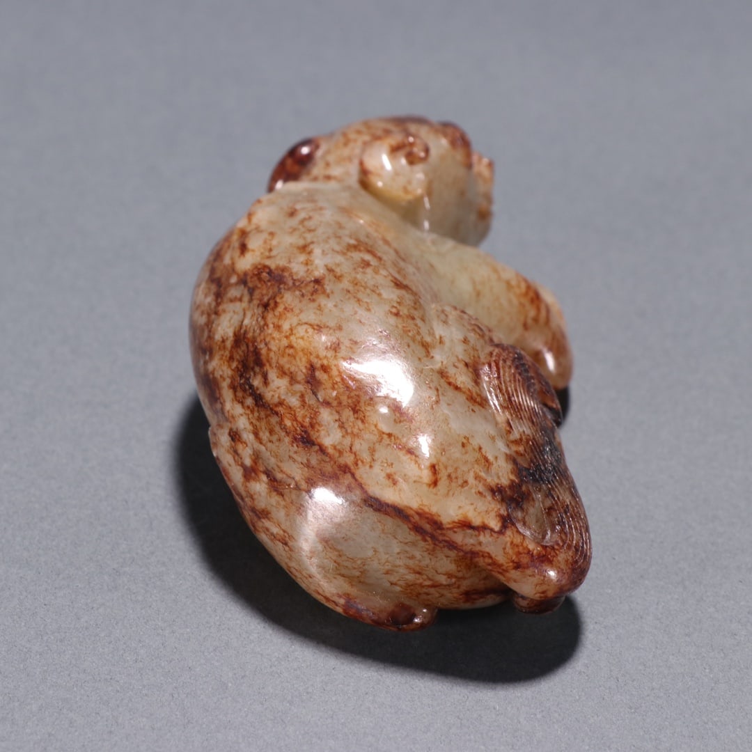 An Exquisite White Jade Auspicious Beast Ornament - 6