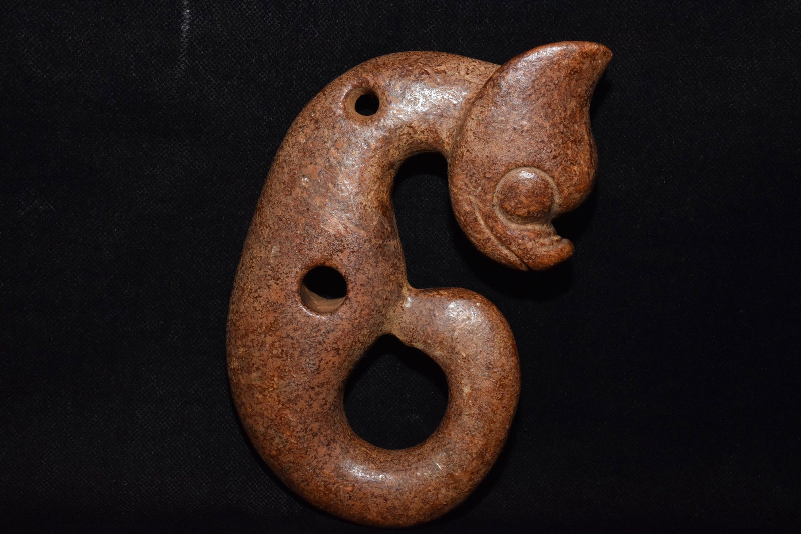An Exquisite Hemo Jade Pig-Dragon-Shaped Pendant: An Exquisite Hemo Jade Pig-Dragon-Shaped Pendant,Hongshan