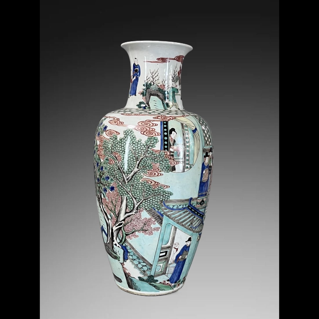 An Exquisite Wucai Figures Pattern Vase - 3