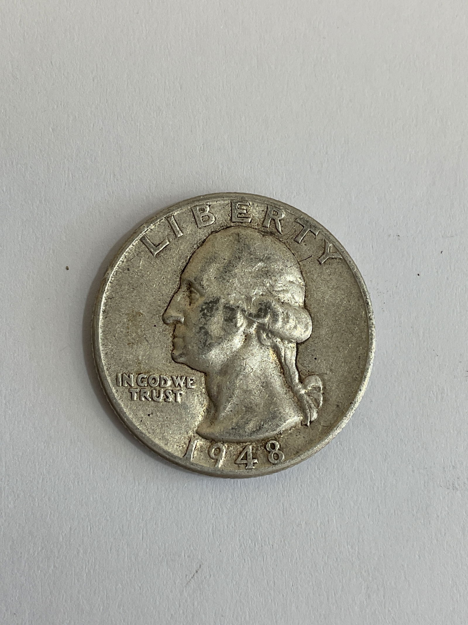 1948 D Silver Washington quarter (1 of 2)