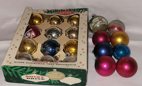 Lot Vintage Ornaments Shiny Brite